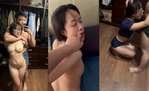 Bé chubby kính cận vú to mông to và độ dâm của em